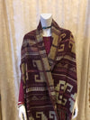 Winter style- warm winter scarf - zigzag bordeaux Scarves Tantilly 