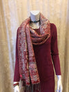 Paisley style- warm winter scarf - deep red Scarves Tantilly 