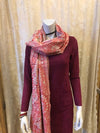 Paisley style- warm winter scarf - coral beauty Scarves Tantilly 