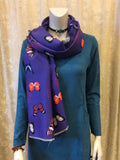 Tantilly autumn scarf- butterfly purple Scarves Tantilly 