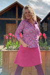 Marike polkadot pocket skirt - bright pink skirt Tantilly 