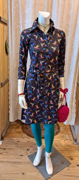 Lilou dress- summer 2024- colorful birds Every day dress Tantilly 
