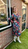 Leyla winter dress - warmer viscose fabric- eden garden Every day dress Tantilly 