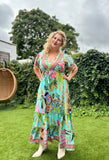 Boho zijden maxi jurk- boho late summer Every day dress Tantilly 