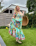 Boho zijden maxi jurk- boho late summer Every day dress Tantilly 