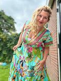 Boho zijden maxi jurk- boho late summer Every day dress Tantilly 