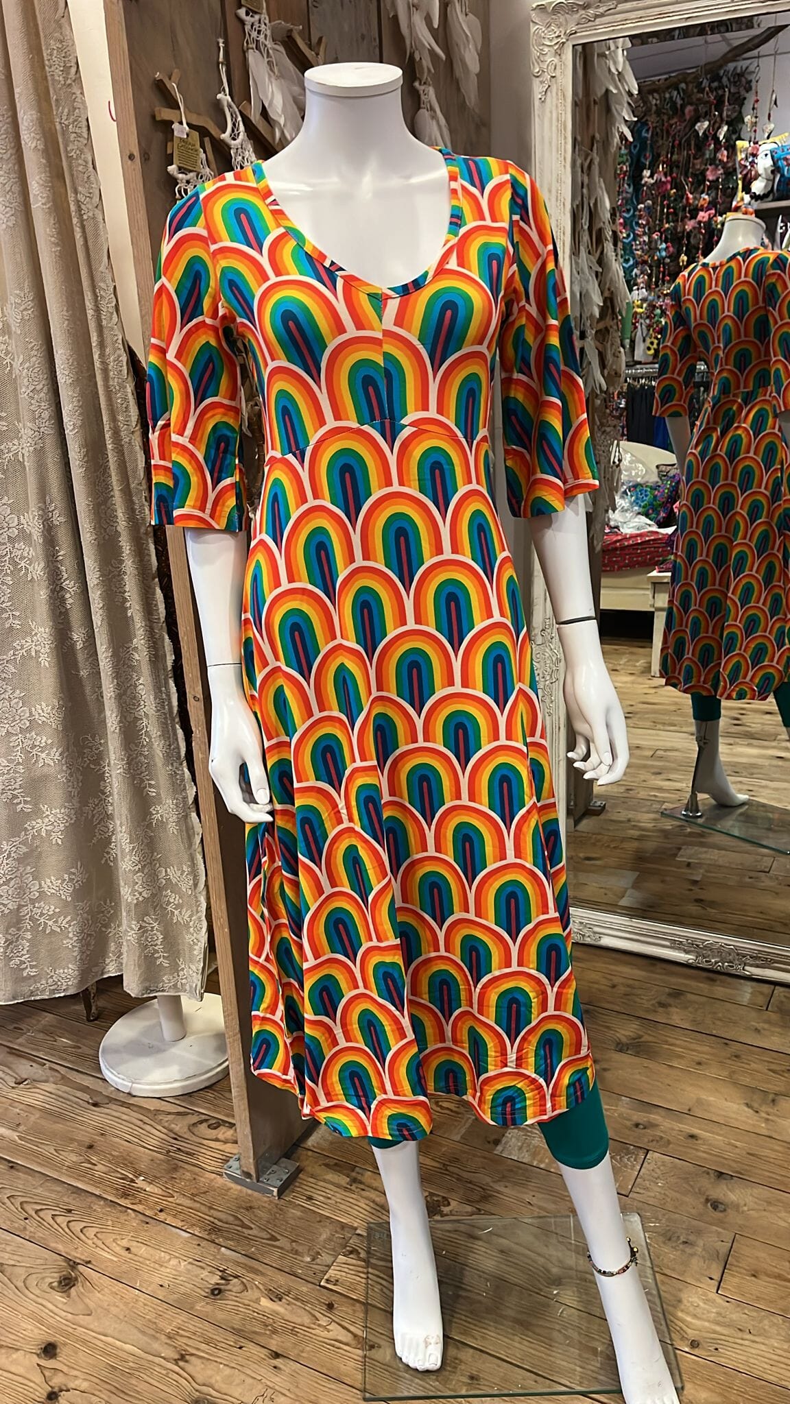 Tantilly's zijde stroken sjaal - multicolour