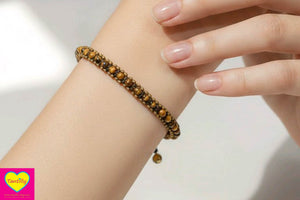 Handmade macrame bracelets - tiger eye