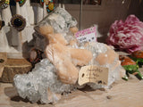 Apophyllite, Stilbite & Clear Quartz with Rainbow Inclusions Tantilly 