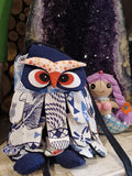 Handgemaakte uilen tas -gemaakt van recycled katoen- 2 maten bag Tantilly 