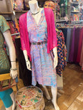 Retro tuniek- langere versie- zijdemix- lila Tunic Tantilly 