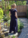 Anastasia jumpsuit - effen navy blauw- rayon Made by tantilly tantilly 