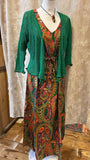 Marylin jurkje van rayon – maxi jurk- groene oase Every day dress Tantilly 