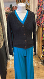 Tantaya kort vest van Tantilly- zwart- viscose cardigan Tantilly 