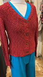 Tantaya kort vest van Tantilly- bordeaux- viscose cardigan Tantilly 