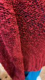Tantaya kort vest van Tantilly- bordeaux- viscose cardigan Tantilly 