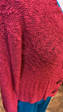 Tantaya kort vest van Tantilly- framboos- viscose cardigan Tantilly 
