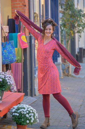 Zaria zoe - long sleeves winter dress - retro antares Made by tantilly tantilly 