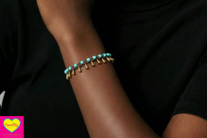 Handmade macrame bracelets - tribel blue