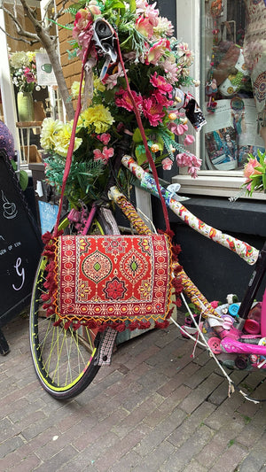 Canvas schoudertas- handgemaakt- uniek en kleurrijk- kies je kleur!