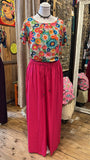 Balloon Top - voorjaarsbloemen wit- viscose shirt Tantilly 