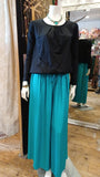 Balloon Top - effen zwart lange mouw- viscose shirt Tantilly 
