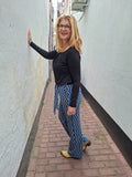 Balloon Top - effen zwart lange mouw- viscose shirt Tantilly 