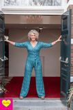 Yaya jumpsuit- pretty petrol- viscose Made by tantilly tantilly 