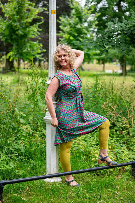 Peggy winter jurk- retro hearts- warme stof- gemaakt door Tantilly