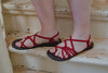 Sandals- handmade design- super comfortable- dark red sandal Tantilly 