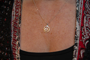 Spiral necklace / pendant - 925 sterling silver jewelry Tantilly 