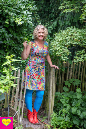 Yara jurk - stippenfeest - viscose