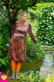 Sophia jurk velvet stretch- najaarsbos Every day dress Tantilly 