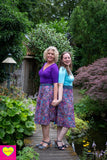Dubbelzijdige wikkelrok- katoen & corduroy jeans- galaxy rossa Cotton skirt Tantilly 