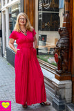 Anastasia jumpsuit - effen knalroze- rayon Made by tantilly tantilly 