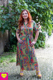 Marylin jurkje van rayon – maxi jurk- groene oase Every day dress Tantilly 