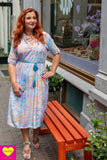 Retro tuniek- langere versie- zijdemix- morgenblauw Tunic Tantilly 