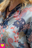 Retro tuniek- langere versie- zijdemix- zacht grijs Tunic Tantilly 
