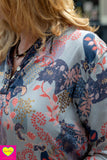 Retro tuniek- langere versie- zijdemix- zacht grijs Tunic Tantilly 