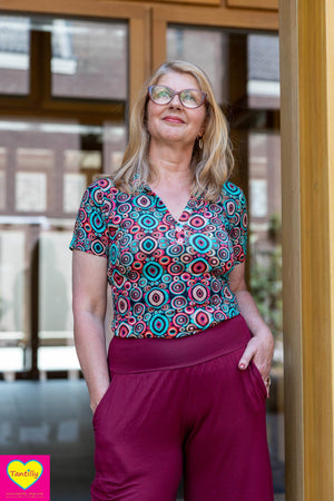 Elin top -viscose- retro circle