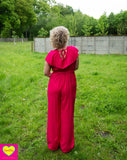 Anastasia jumpsuit - effen knalroze- rayon Made by tantilly tantilly 