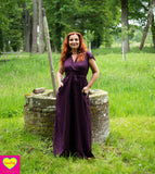 Anastasia jumpsuit - effen paars- rayon Made by tantilly tantilly 