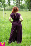 Anastasia jumpsuit - effen paars- rayon Made by tantilly tantilly 