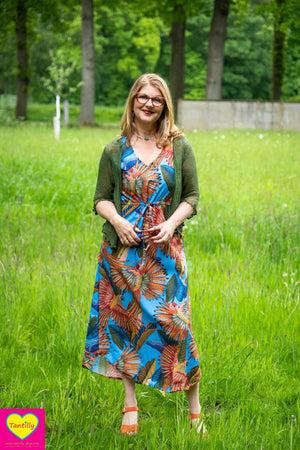 Nila jurk- rayon - vogels - zomercollectie van Tantilly