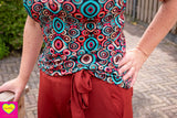 Elin top -viscose- retro circle shirt Tantilly 