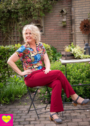Elin top -viscose- cowboy