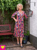 Sofia trumpet jurk - viscose - paarse pracht Every day dress Tantilly 