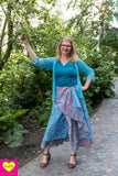 Zijden rok- unieke prints gemixt! -pastel skirt Tantilly 