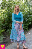 Zijden rok- unieke prints gemixt! -pastel skirt Tantilly 