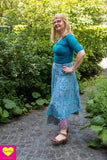 Zijden rok- unieke prints gemixt! -pastel skirt Tantilly 